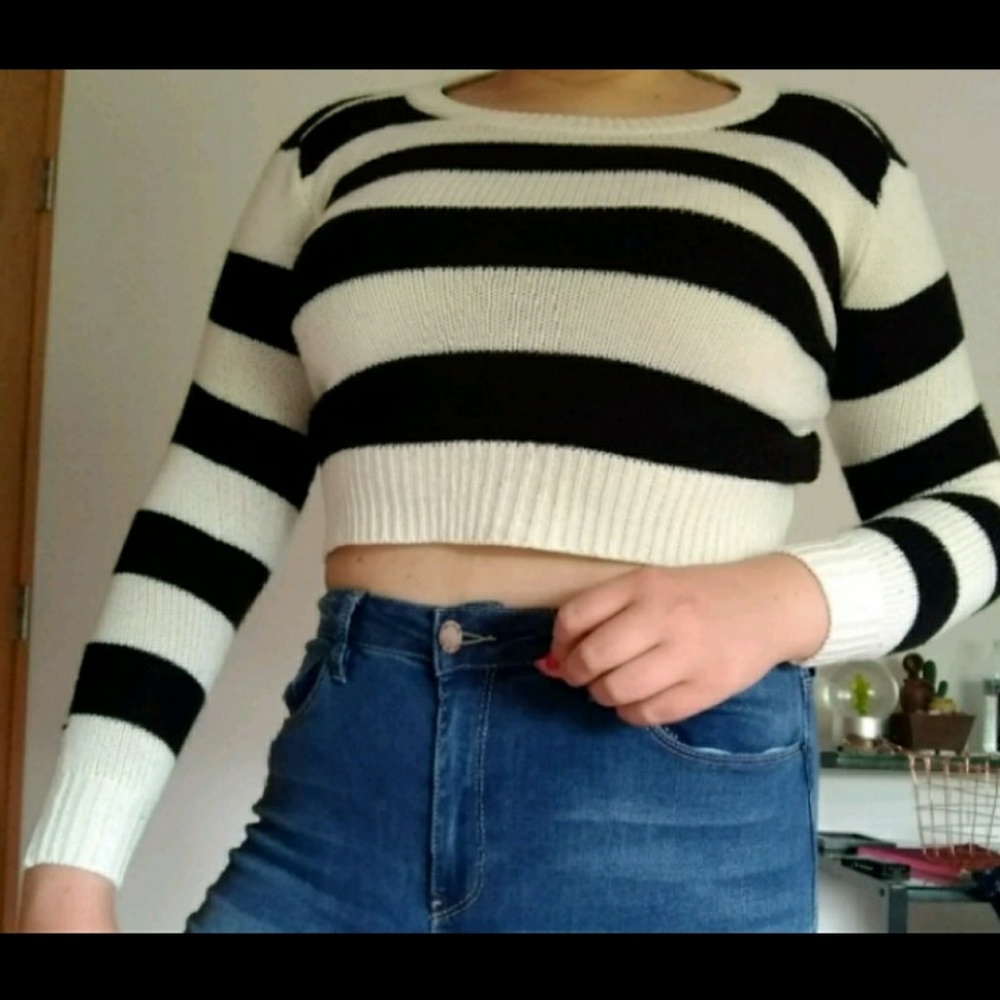 Divided sweater